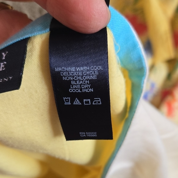 Liz Claiborne Yellow Floral Knee Length Skirt Size 14 - Picture 6 of 6